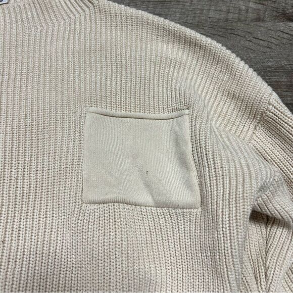 Cream High Neck Long Sleeve Sweater Size Small - Picture 3 of 8